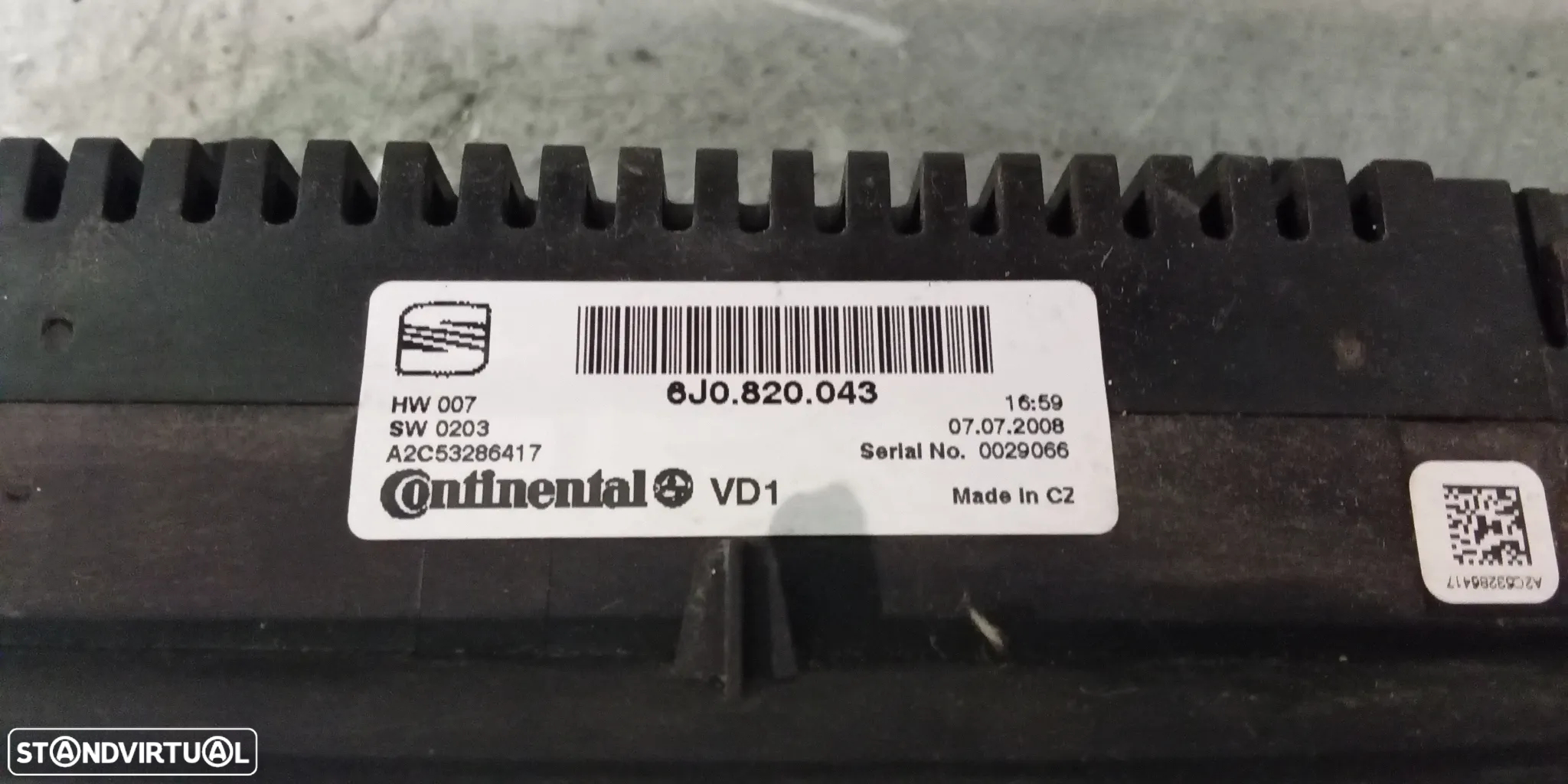 COMANDO SOFAGEM AC / CLIMATRONC SEAT IBIZA 6J 6J0820043 - 2