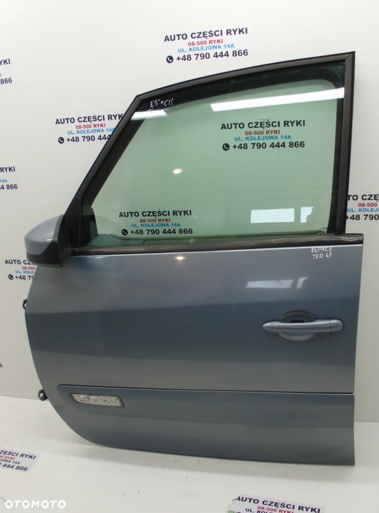 Renault Espace IV Drzwi Lewy Przód TED 47 Zamek Szyba Lusterko Szyba Boczki Zawiasy - 1