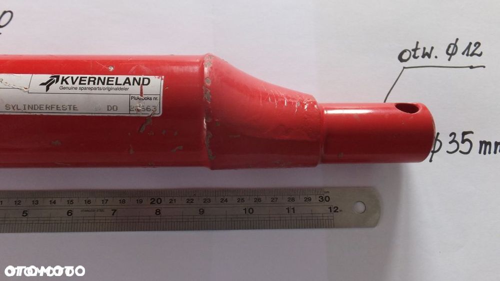 Wałek oś siłownika obrotu pługa Kverneland z głowicą 160 i 110 modele EG, ED, LS, LB, LD, VD - 3