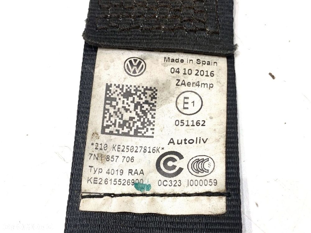 PAS BEZPIECZEŃSTWA PRAWY PRZÓD  VW SHARAN (7N1, 7N2) 2010 - 2022 2.0 TDI 103 kW [140 KM] olej - 6