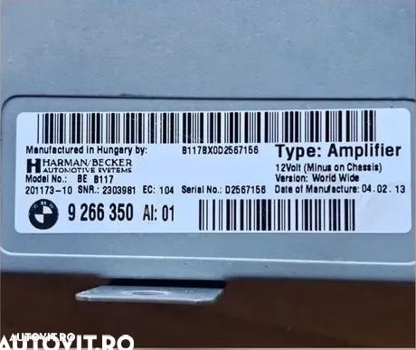 Amplificator Harman/Becker Original BMW F01+LCI F02+LCI F04 - 2
