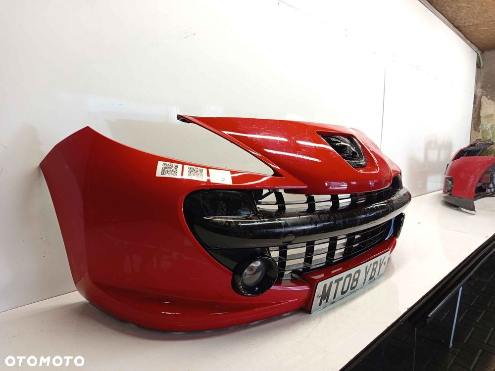 + ZDERZAK PRZÓD PRZEDNI DO PEUGEOT 207 URBAN MOVE KKN CZERWONY HALOGENY - 2