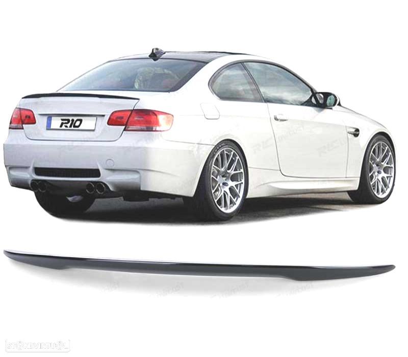 AILERON SPOILER TRASEIRO BMW E92 06-14 LOOK M PERFORMANCE PRETO BRILHANTE - 1