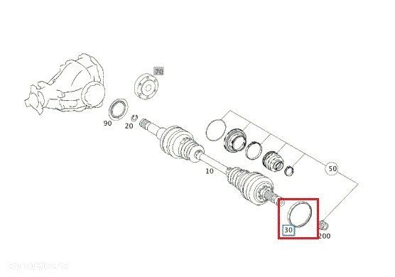 MERCEDES WIELE MODELI Pierscien ABS tyl ORYGINAL - 4
