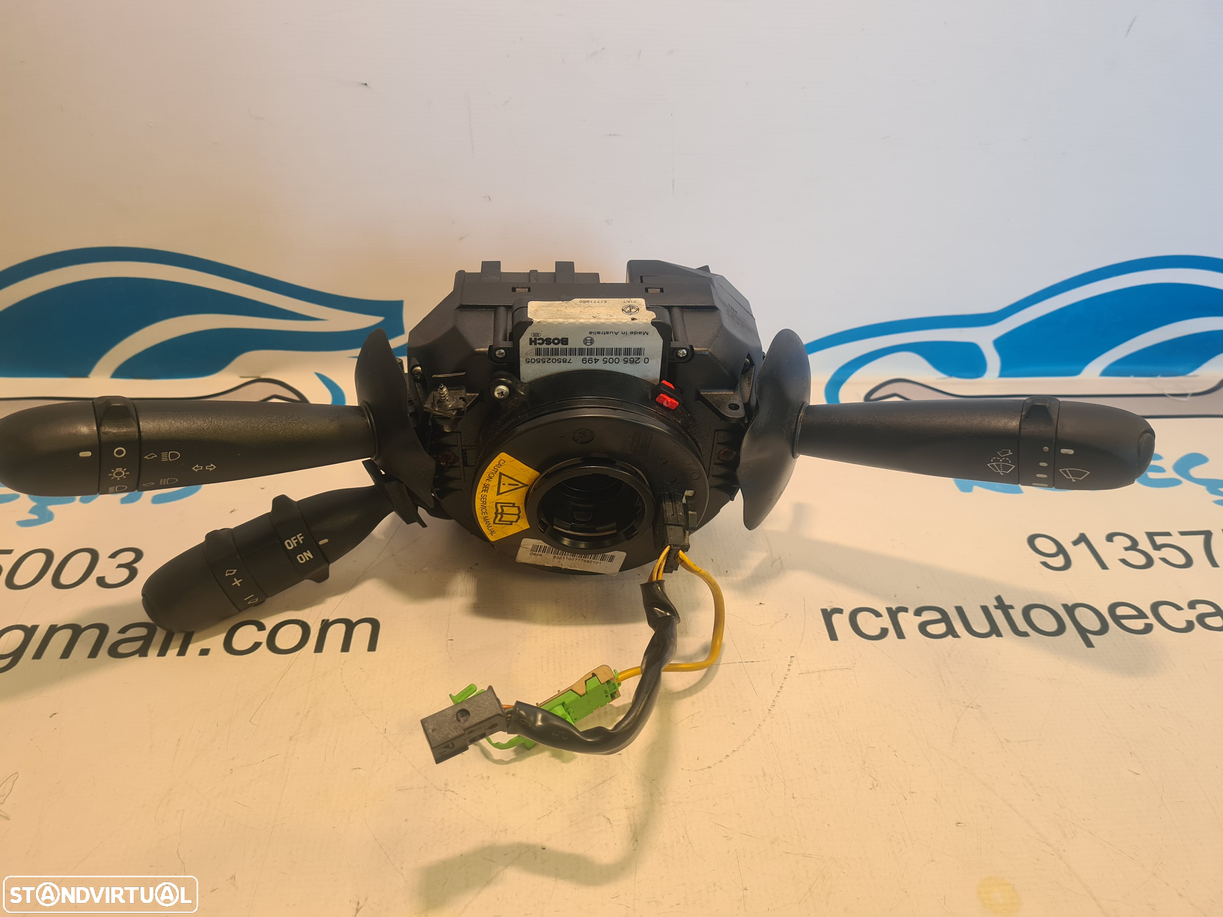 FITA AIRBAG ALFA ROMEO GT 932 1560405760 0265005499 ALFA 156 MANETE MULTIFUNÇÕES COMUTADOR - 2