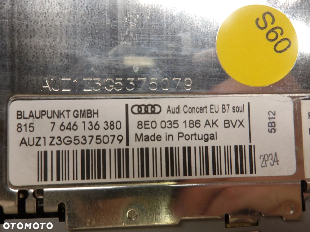 AUDI A4 B7 SEDAN 04-08 2.0TDI RADIO RADIOODTWARZACZ 8E0035186AK - 7