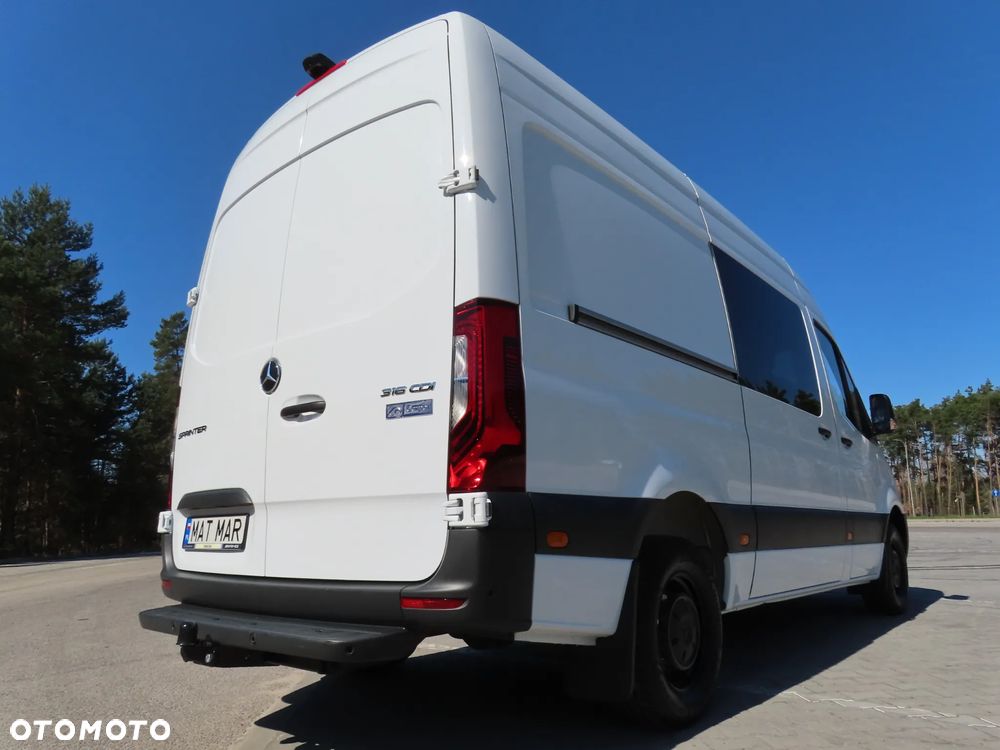 Mercedes-Benz Sprinter 316 CDI 2.2 CDI 163 KM 7G-TRONIC PLUS AUTOMAT, MIXTO Indywidualna Zabudowa, Brygadowy, Doka, Dubel, L2H2 Furgon Blaszak, 5932 mm Dł, Wysoki Dach, FULL LED, Pełna Opcja WYPOSAŻENIA, DRZWI PRZESUWNE Z OBU STRON, HAK 2000 Kg, Rozstaw Osi 3665 mm, Stan Wizualny I Techniczny NOWY Tak Jak Z Taśmy Produkcyjnej Gotowy Dostępny OKAZJA POLECAM - 9