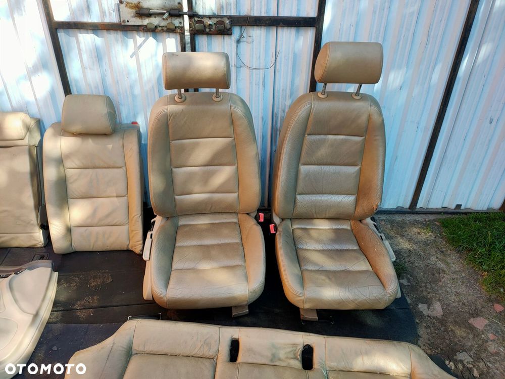 fotele kanapa audi a4 b6 skóra beż + boczki - 7