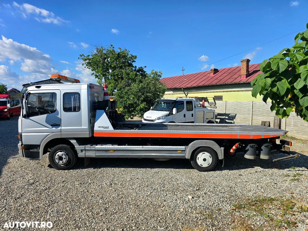 Mercedes-Benz ATEGO 1023 PLATOU HIDRAULIC INOX 6M  + FURCA SI 6 LOCURI - 14