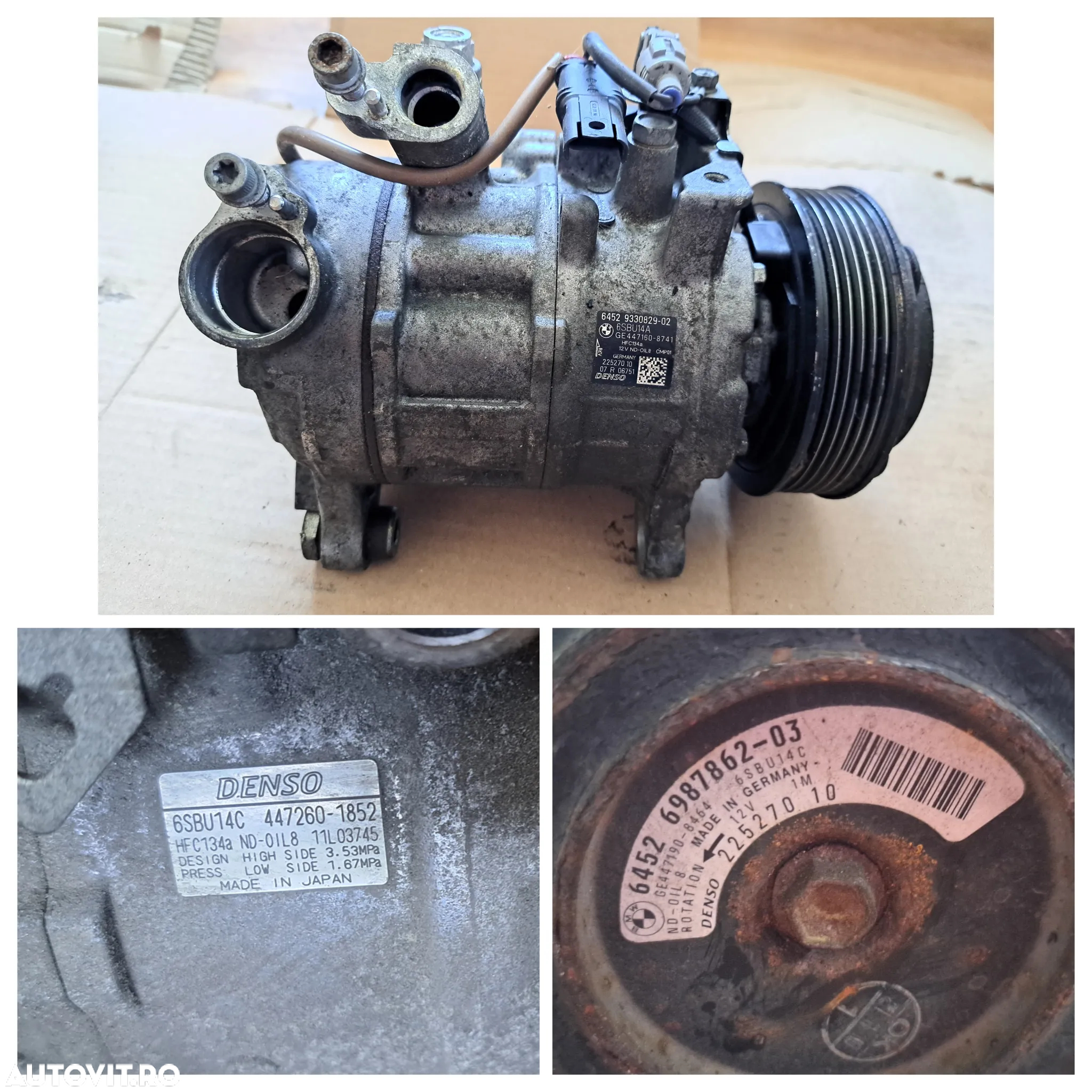 Compresor bmw denso 225270 10 clima Ac aer conditionat climatronic seria E seria F - 6