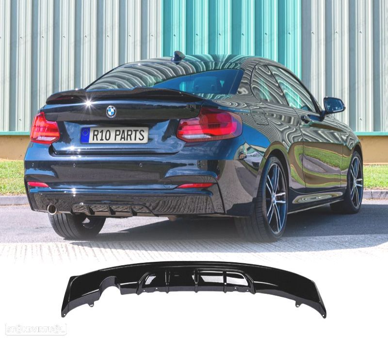 DIFUSOR BMW F22 F23 LOOK M PERFORMANCE PRETO BRILHANTE O--- - 1