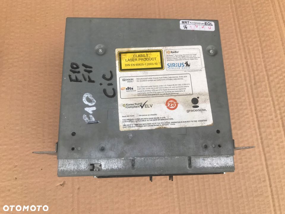 Radio BMW 5 F10 F11 CIC wyświetlacz panel ekran GPS nawigacja komplet 923915501 9243897 - 13