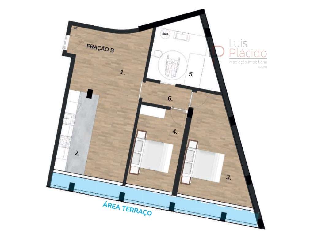 EM CONSTRUÇÃO - APARTAMENTO T2 - CENTRO CIDADE DE SINES - Grande imagem: 2/8