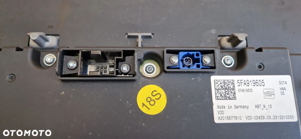 SEAT LEON IV 5FA 20- WYŚWIETLACZ MONITOR EKRAN NAWIGACJA 5FA919605 - 6