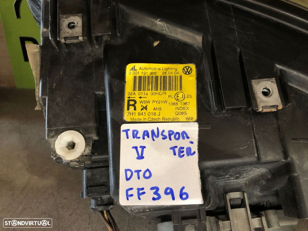 VW TRANSPORTER V T5 FAROL DIREITO - FF396 - 7