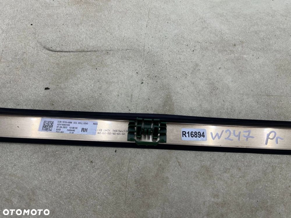 Listwa Mercedes w247 b-klasa 18r.- PRAWA listwa dachowa nakładka a2476902200 - 16