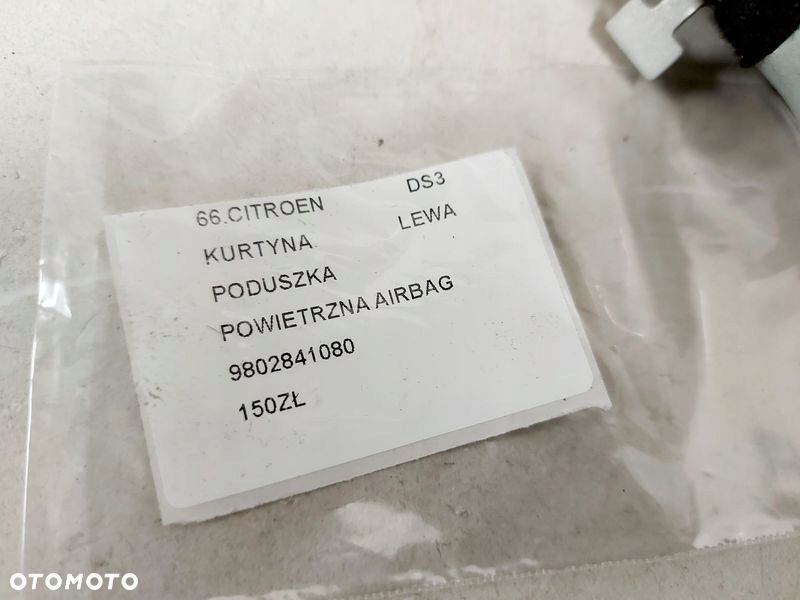 citroen ds3 kurtyna lewa poduszka powietrzna airbag 9802841080 - 4