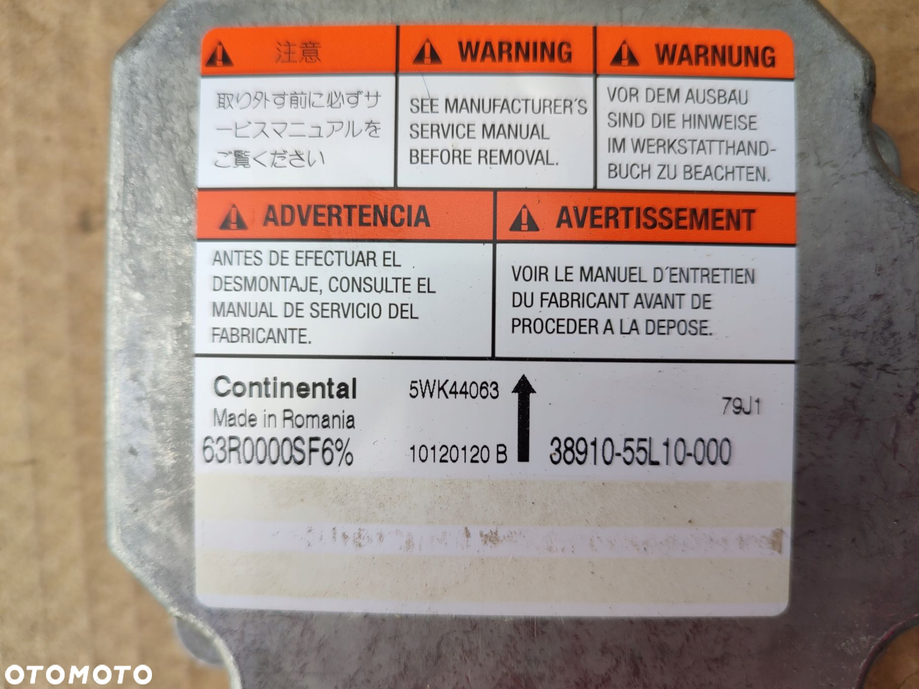 Moduł sensor AIRBAG FIAT SEDICI LIFT 38910-55L10 EUROPA - 4