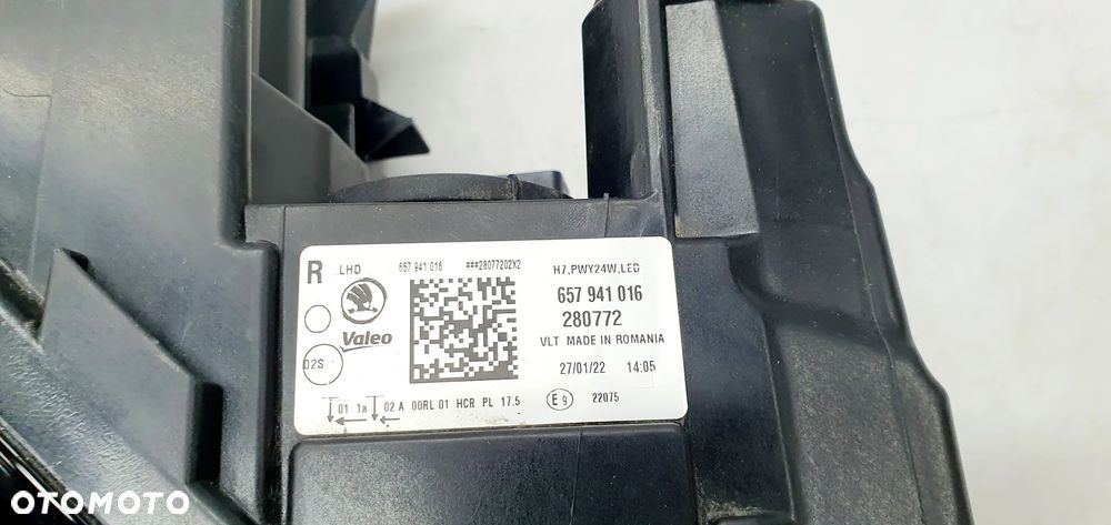 SKODA SCALA LAMPA PRAWA 19+ EUROPA ORYGINAŁ 657941016 - 7