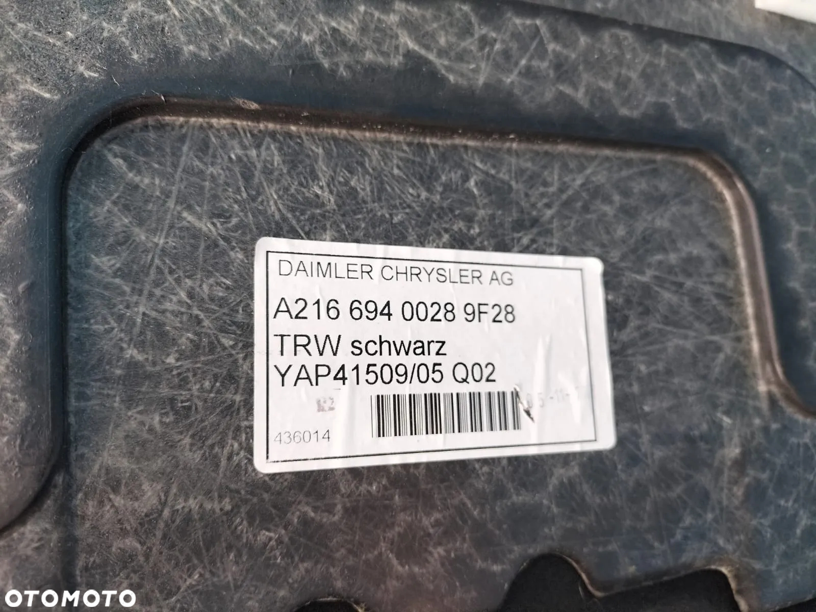 TAPICERKA BAGAŻNIKA KOMPLET PODŁOGA DYWAN WYKŁADZINA BOCZKI BOCZEK LEWY PRAWY WNĘKA KOŁA ZAPASOWEGO A2166800342 A2166900341 A2166900441 A2166900841 A2166940028 A2166900925 9F28 A2166900825 CZĘŚCI MERCEDES CL W216 - 12