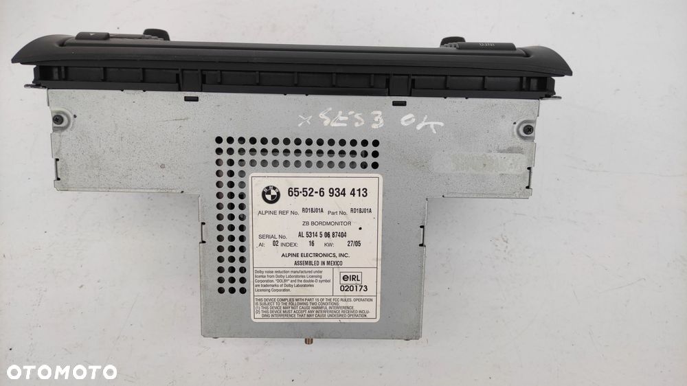 WYŚWIETLACZ RADIA NAWIGACJI BMW X5 E53 6934413 PIXELE OK - 3