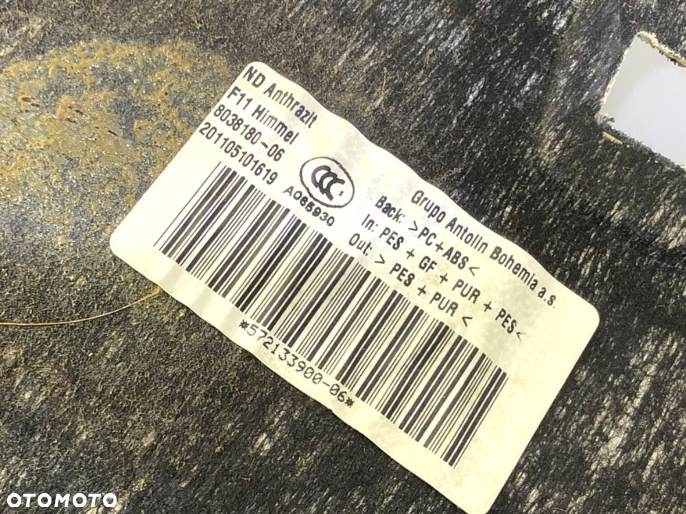 PODSUFITKA CZARNA KOMPLET  BMW 5 Touring (F11) 2009 - 2017 530 d 190 kW [258 KM] olej napędowy 2011 - 5