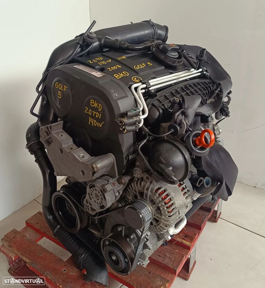 Motor golf 5 2.0TDI 140cv BKD - JPJ caixa 6 velocidades DSG letra C - 4
