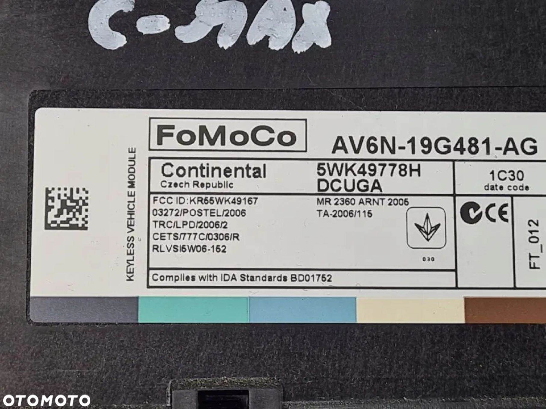 MODUŁ KOMFORTU STEROWNIK FORD C-MAX MK2 AV6N19G481 - 4