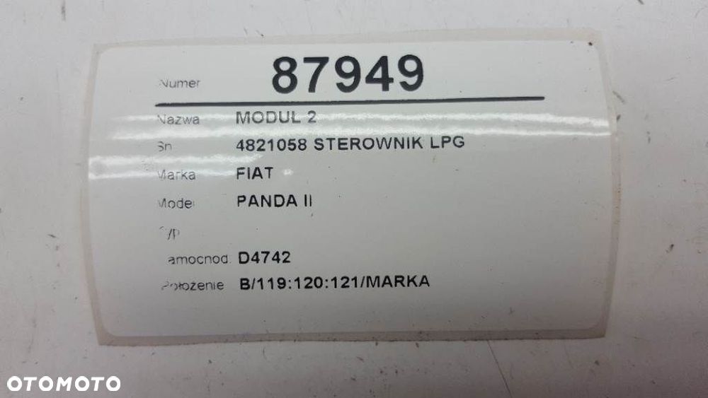 MODUŁ LPG FIAT PANDA II 1.1 B 4821058 STEROWNIK - 5