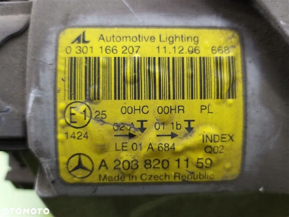 Reflektor lampa przód lewa Mercedes C-klasa  W203 2000-2007  A2038201159 - 6