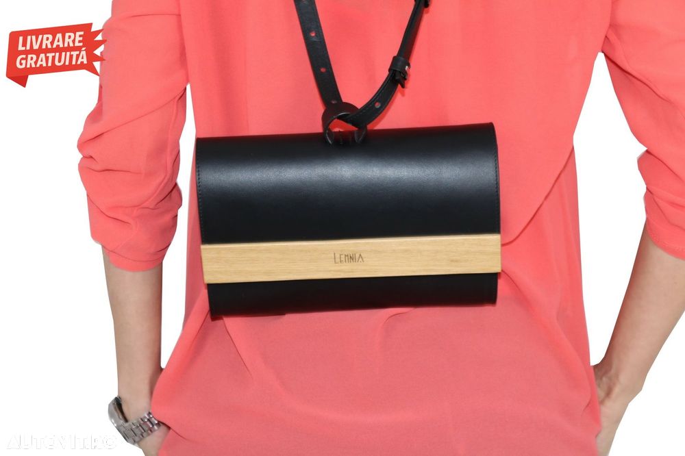 Geanta cu Clapeta Interschimbabila Lemnia Play Negru- livrare gratuita - 17