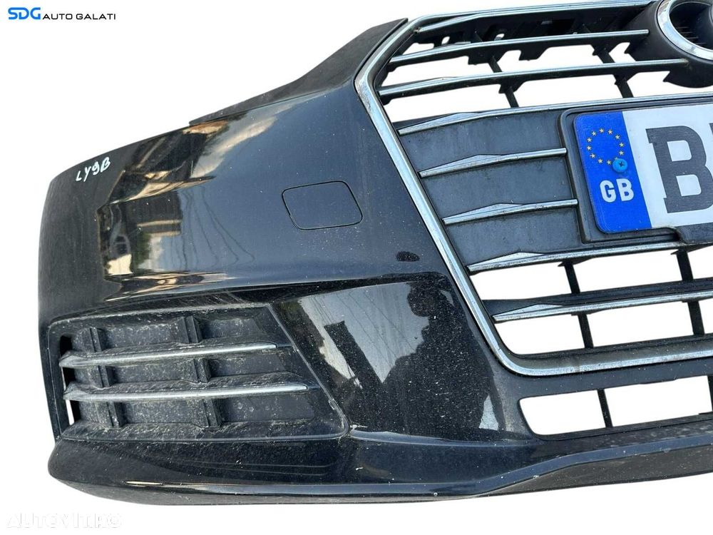 Bara Spoiler Fata Completa cu Grila si Emblema Audi A4 B8 B8.5 FL Facelift 2012 - 2015 Culoare LZ9Y [K3502] [K3503] - 3