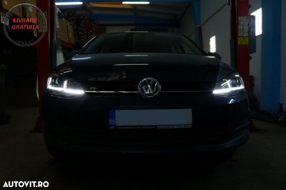Bara Fata cu Faruri LED Semnal Dinamic VW Golf VII 7 (2013-2017) R-Line Look- livrare gratuita - 21