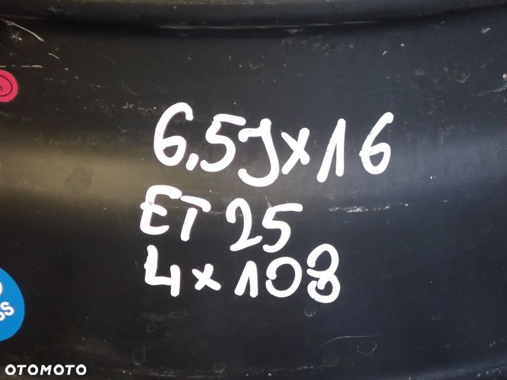 FELGI ALUMINIOWE PEUGEOT  6,5JX16  ET 25  4X108 - 8