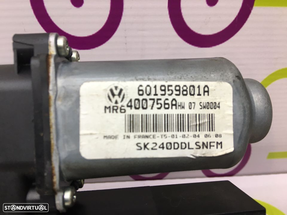 Motor Elevador de Vidro Frt / Esq Skoda Fabia I 1.4 i 100 Cv de 2002 - Ref : 6Q1959801A - NO330004 - 4
