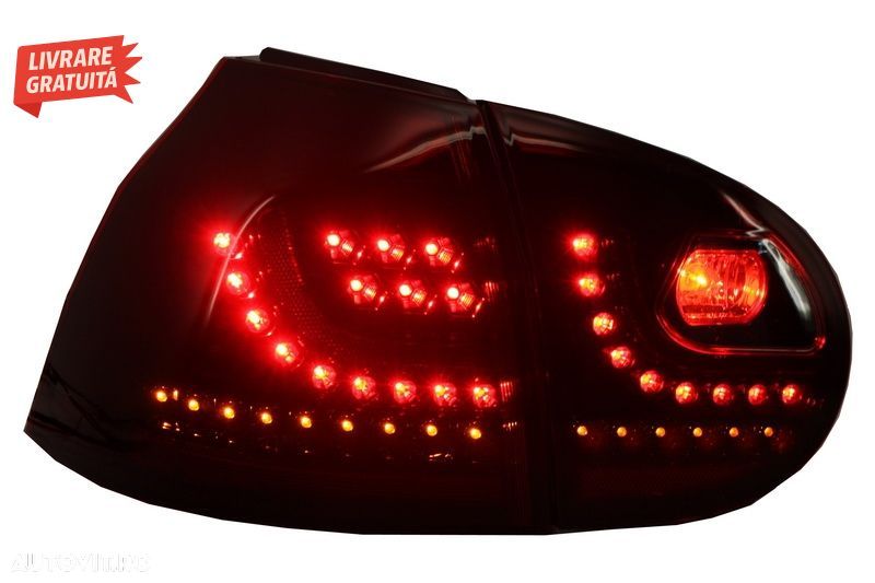 Stopuri LED VW Golf V 5 (2004-2009) Rosu Inchis- livrare gratuita - 6