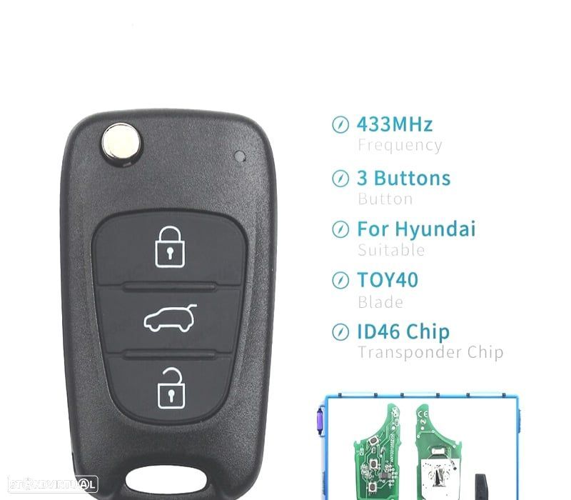 CHAVES COMPLETA PARA HYUNDAI I30 IX35 - 1