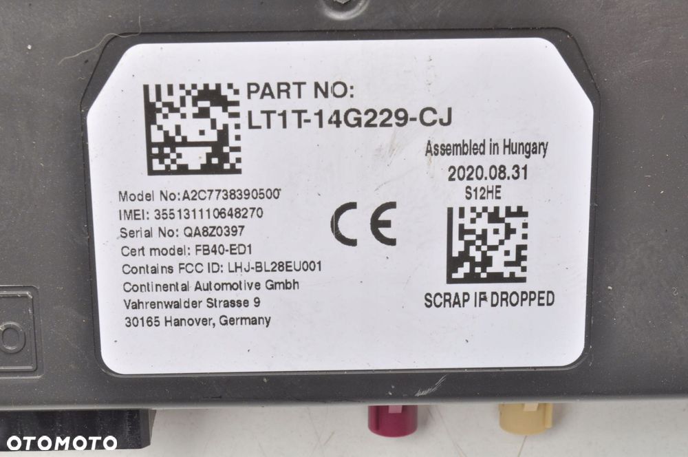 FORD TOURNEO CONNECT MK2 MODUŁ BLUETOOTH LT1T-14G229-CJ - 5