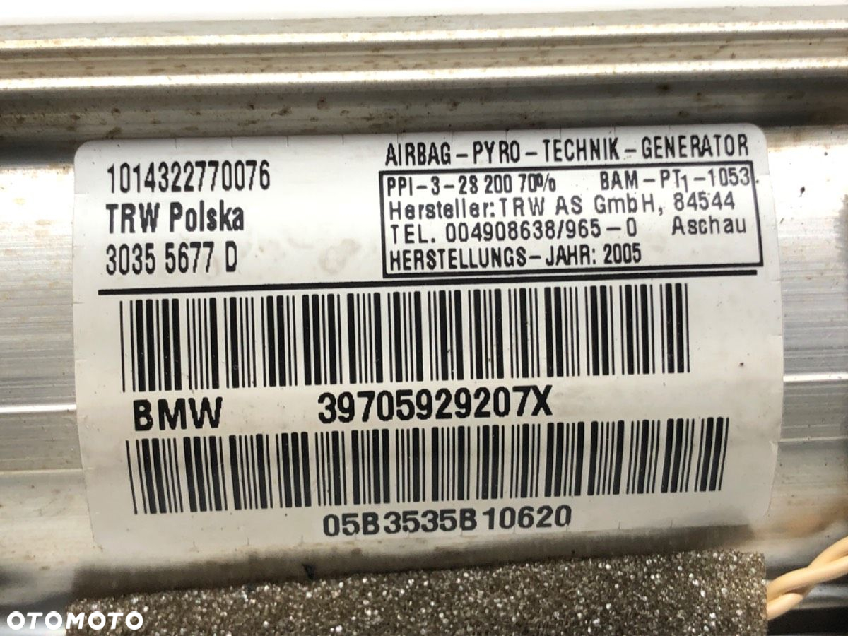PODUSZKA POWIETRZNA PASAŻERA - 86.00 PLN - BMW 3 Touring (E91) 2004 - 2012 320 d 120 kW [163 KM] - 3