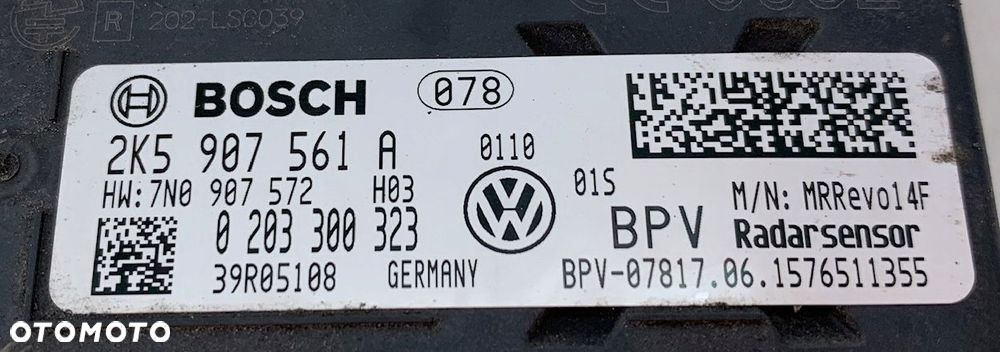 VW AUDI SKODA SEAT RADAR DISTRONIC ACC 2K5907561A - 3