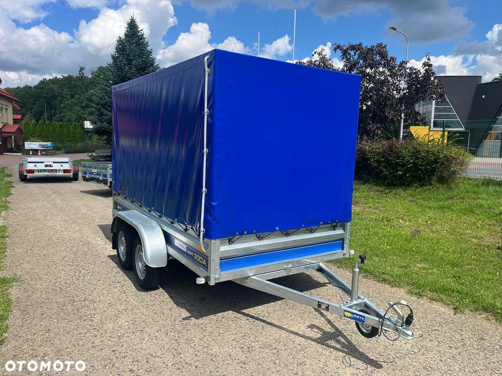 Inny Przyczepa VESTA LIGHT 30DA 300x150x37 cm z plandeka 2 osie dwuosiowa DMC 750 kg  spawana rama MOTOMUS CZĘSTOCHOWA - 2