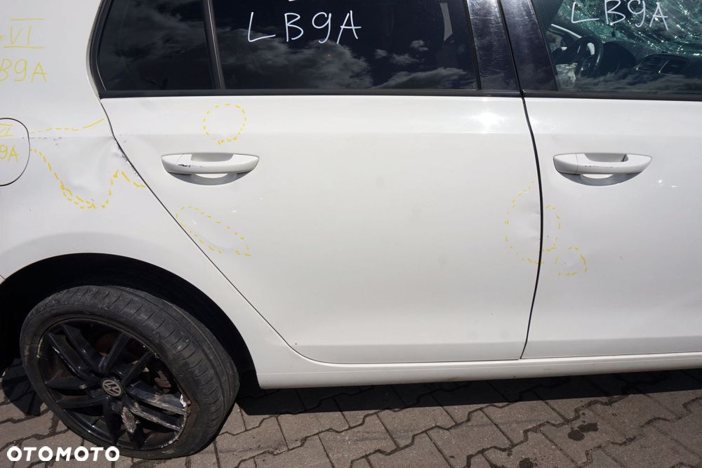 DRZWI TYLNE PRAWE GOLF VI 5D HB LB9A  BIAŁY VOLKSWAGEN 2008-2016 - 3
