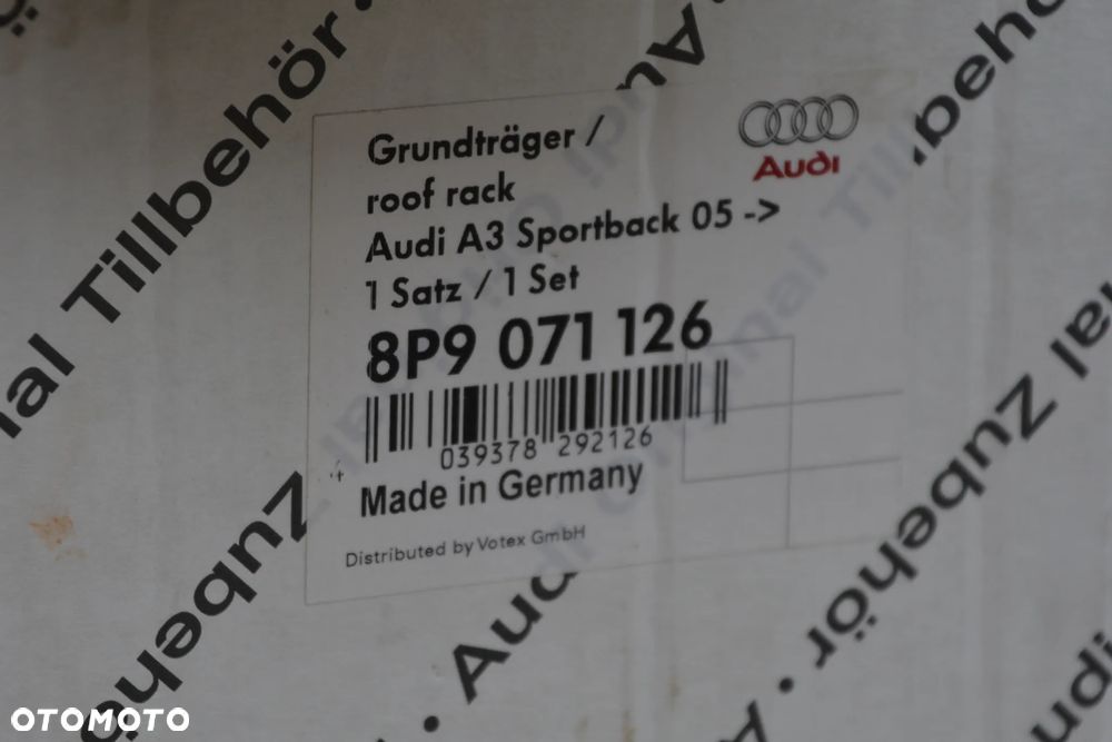 Audi bagażnik dachowy 8P9071126 - A3 8P wersja 5d (2005 -2013) - 5