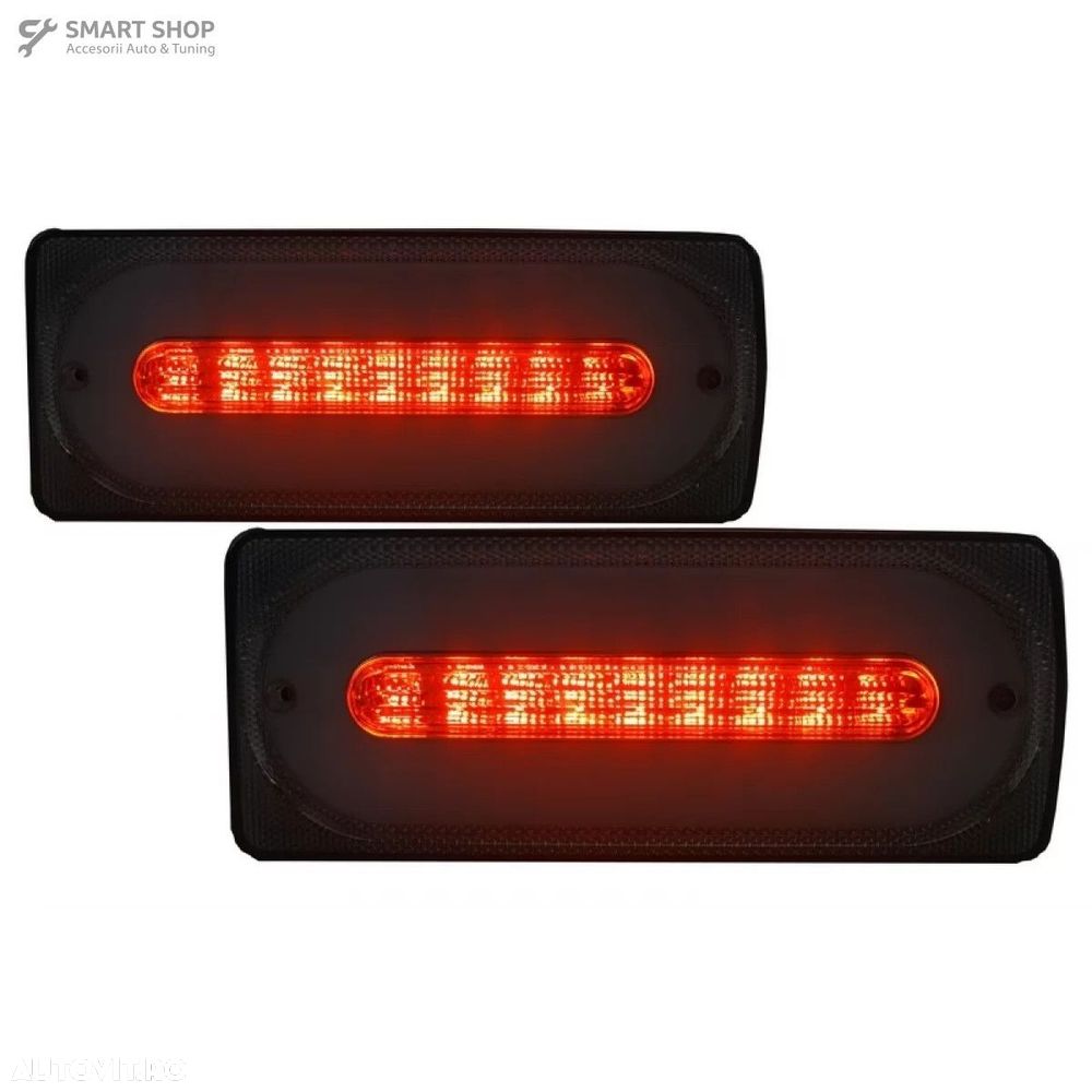 Stopuri Full LED Fumurii cu Bandouri Laterale Negre Mercedes W463 G-Cl - 6