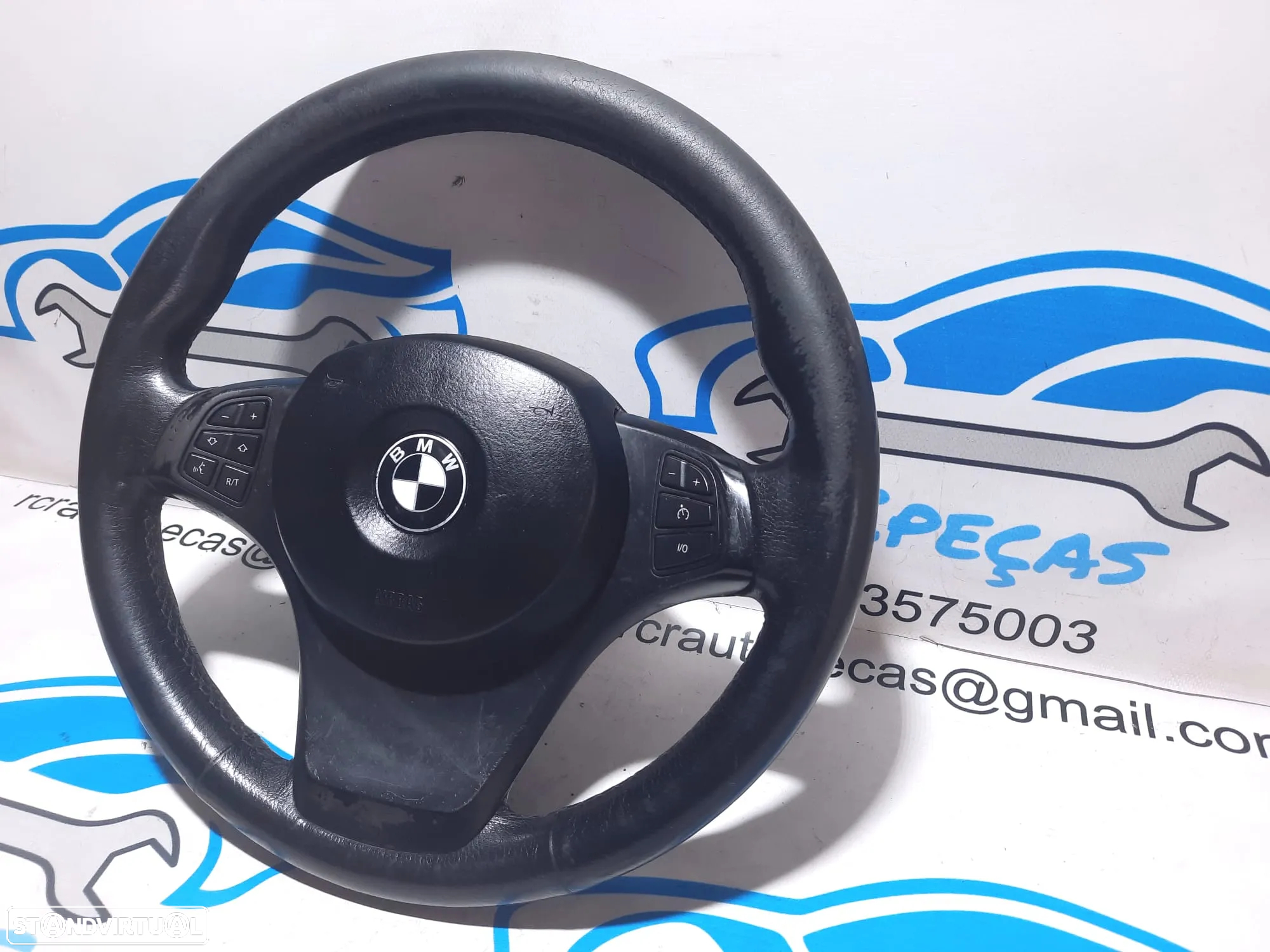 VOLANTE GUIADOR COMPLETO BMW X5 E53 32346751178 6751178 PELE AIRBAG COMANDOS MULTIFUNÇÕES CONTROLO - 2
