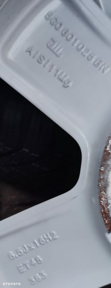 Felgi Aluminiowe Oryg. Vw Golf VII 16 Cali 5x112 6,5Jx16 Et46 Ø57,1mm 5G0601025BN - 16