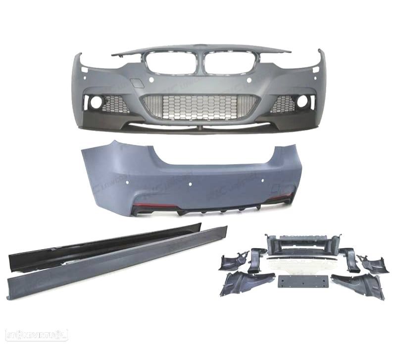 KIT CARROÇARIA BMW F30 LOOK M PERFORMANCE PDC SAÍDA DUPLA - 5