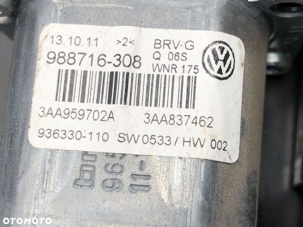 PODNOŚNIK SZYBY PRAWY PRZÓD - 59.00 PLN - VW PASSAT B7 (362) 2010 - 2015 2.0 TDI 125 kW [170 KM] - 5