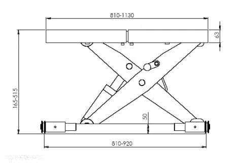 Podnośnik do geometrii czterokolumnowy NORTEC PO500N - 4
