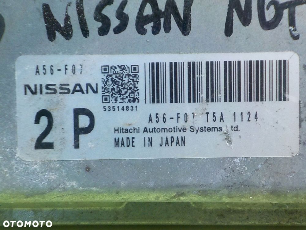 NISSAN NOTE I E11 LIFT 1.6 B 11r 5D sterownik komputer silnika A56-F07 - 6
